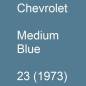 Preview: Chevrolet, Medium Blue, 23 (1973).